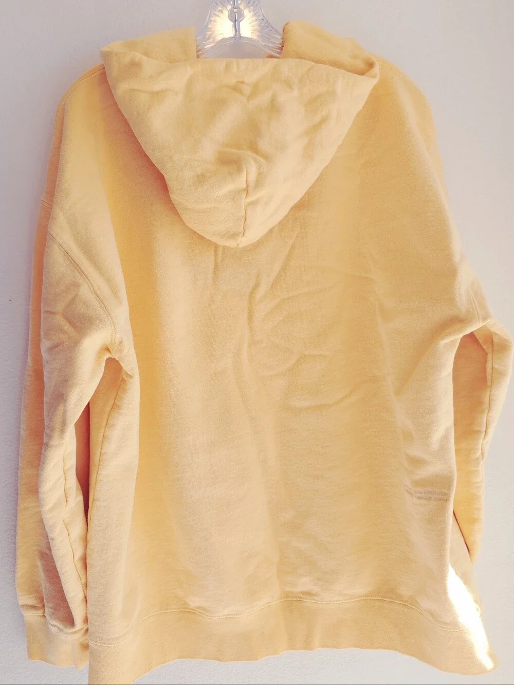 Soft Yellow XL Embroidered Mickey Pullover Hoodie